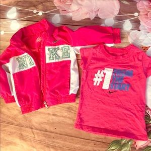 Girls Nike jacket & T shirt